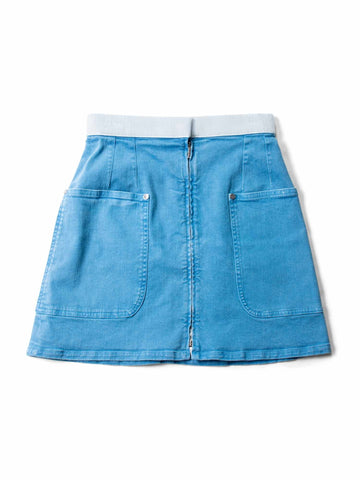 Top Quality Chanel Logo Denim Mini Skirt Blue