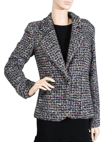 Top Quality Chanel Tweed Fitted Jacket Multicolor