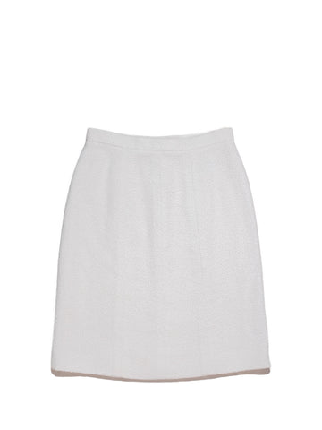 Top Quality Chanel Tweed Mini Skirt White
