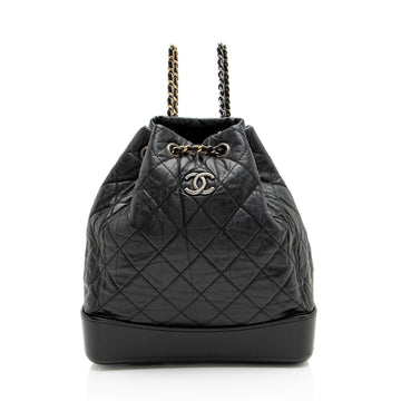 Top Quality Chanel Aged Calfskin Gabrielle Backpack (SHF-M5X3Nt)