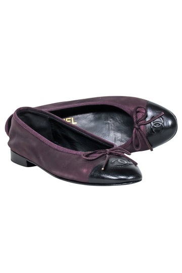 Top Quality Chanel - Burgundy Ballet Flats Sz 7.5
