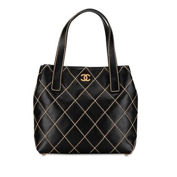 Top Quality Chanel CC Lambskin Wild Stitch Handbag (SHG-tARkez)