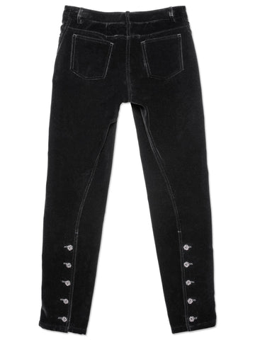 Top Quality Chanel CC Logo Velvet Pants Black