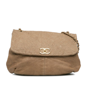 Top Quality Chanel Grained Metallic Calfskin Trianon Messenger Flap (SHG-Q8KKUd)