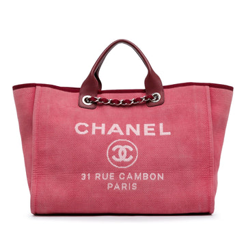Top Quality Chanel Large Canvas Deauville Tote (SHG-OpY8VZ)