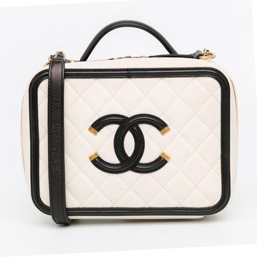 Top Quality Chanel Small Caviar CC Filigree Vanity Case (SHG-fHirT4)