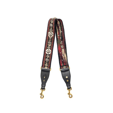 Top quality Dior shoulder strap oblique canvas/ calfskin red/multicolour