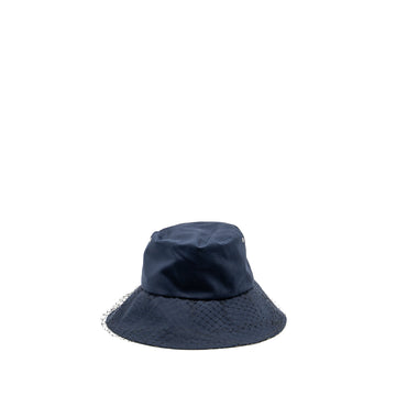 Top quality Dior Size 57 Teddy-D Brim Bucket Hat with Veil Blue