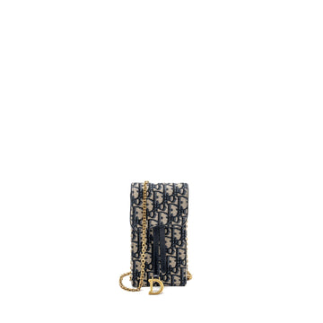 Top quality Dior Saddle Phone Pouch Top quality Dior Oblique Jacquard Blue