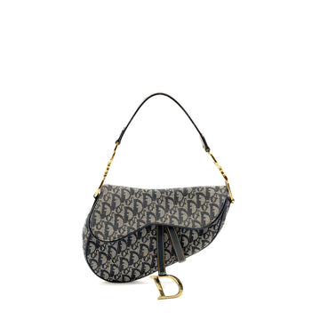 Top quality Dior   Saddle Bag Canvas / Leather Blue/Multicolour