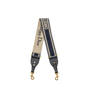 Top quality Dior Shoulder Strap Oblique Canvas Black/Navy