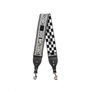Top quality Dior Shoulder Strap Canvas/Calfskin Black/White