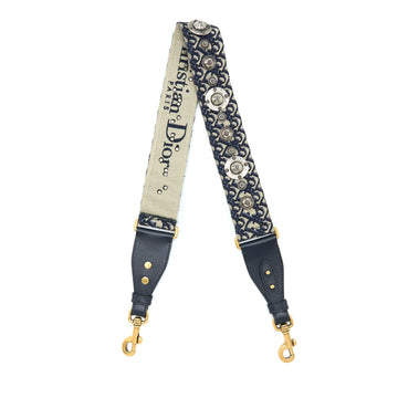 Top quality Dior Shoulder Strap Oblique Canvas/Calfskin Blue Brushed