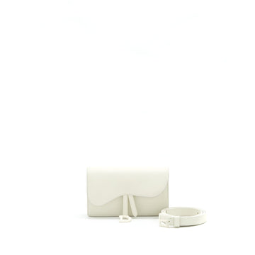 Top quality Dior Saddle Belt Pouch White