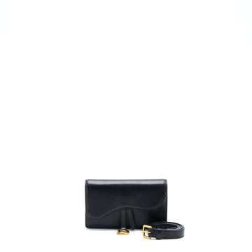 Top quality Dior Mini Saddle Belt Bag Calfskin Black