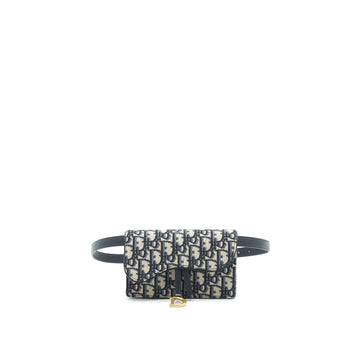 Top quality Dior Saddle Belt Pouch Blue Oblique Jacquard