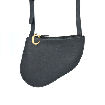 Top quality Dior Saddle Trio Crossbody Pouch Calfskin Black