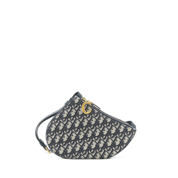 Top quality Dior Saddle Trio Crossbody Pouch blue Oblique