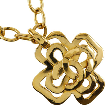 Top Quality Chanel Coco Mark Cross Necklace Gold Plated