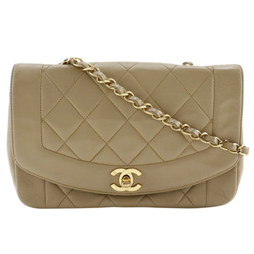 Top Quality Chanel Diana Lambskin Shoulder Bag Beige