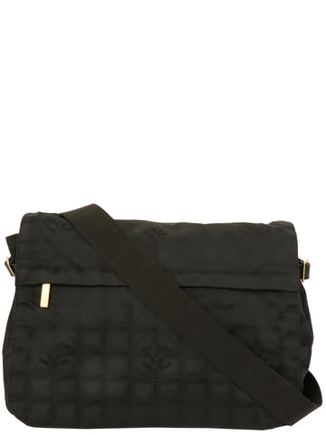 Top Quality Chanel Around 2005 Made New Travel Nylon Shoulder Bag Black