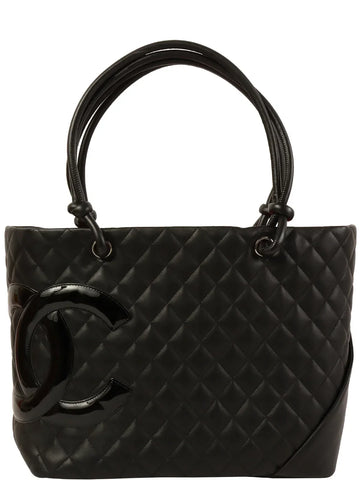 Top Quality Chanel Around 2005 Made Cambon Tote Bag Black