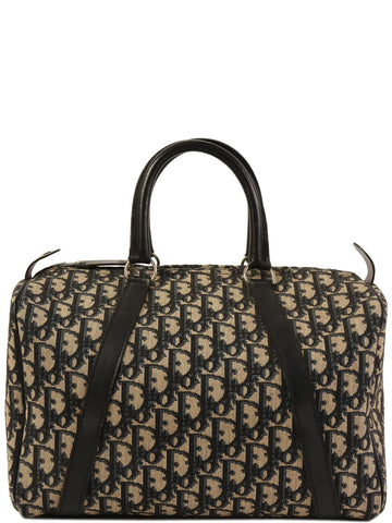 Top quality Dior Trotter Pattern Boston Bag Navy