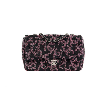 Top Quality Chanel Medium/Large Classic Flap Sequin Pink/Black