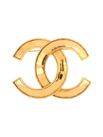 Top Quality Chanel 1994 Made Cc Mark Brooch Gold