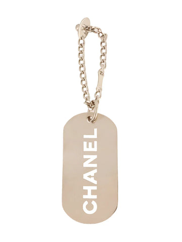Top Quality Chanel 2007 Made Logo Plate Charm Silver