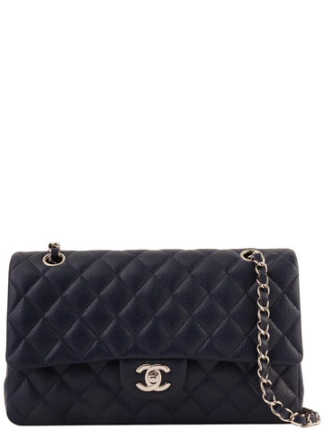 Top Quality Chanel Around 2014 Made Caviar Skin Classic New Chain Bag 25Cm Navy