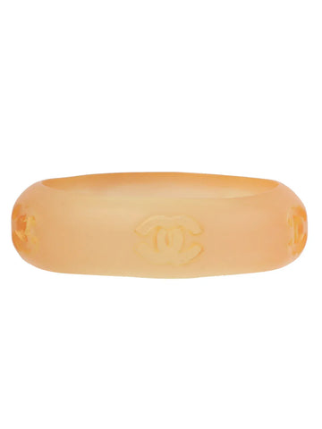 Top Quality Chanel 1996 Made Cc Mark Bangle Clear/Orange