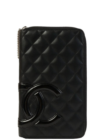 Top Quality Chanel Around 2012 Made Cambon Long Wallet Black
