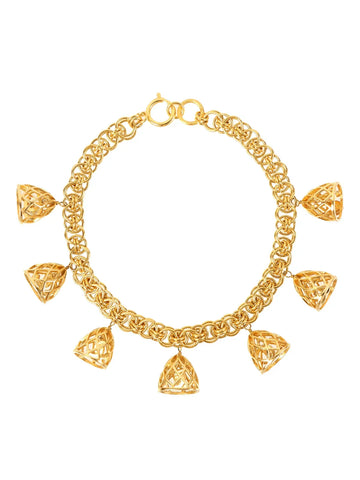 Top Quality Chanel Bird Cage Cc Mark Swing Necklace Gold