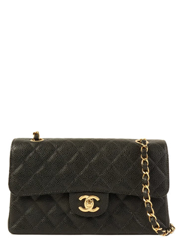 Top Quality Chanel Around 2003 Made Caviar Skin Classic New Chain Bag 23Cm Black