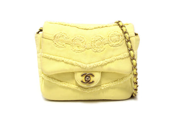 Top Quality Chanel Yellow Denim CoCo Flap Messenger Bag