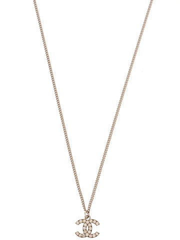 Top Quality Chanel 2012 Made Rhinestone Cc Mark Necklace Silver
