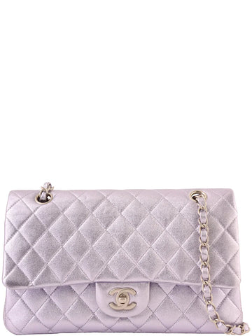 Top Quality Chanel Around 2010 Made Classic New Chain Bag 25Cm Metallic Light Purple
