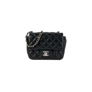 Top Quality Chanel Square Mini Lambskin Black Bag