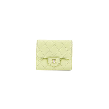 Top Quality Chanel Compact Wallet Green