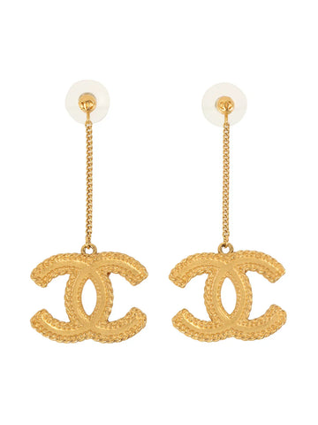 Top Quality Chanel 2013 Made Cc Mark Swing Pierced Earrings Gold