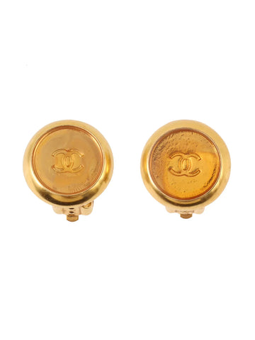Top Quality Chanel 1999 Made Mini Round Cc Mark Earrings Gold