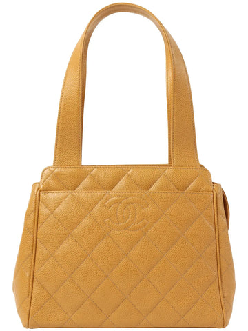 Top Quality Chanel Around 1997 Made Cc Mark Stitch Top Handle Bag Beige