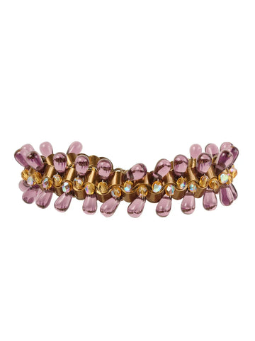 Top Quality Chanel 1997 Made Color Stone Cc Mark Plate Braclet Purple/Yellow
