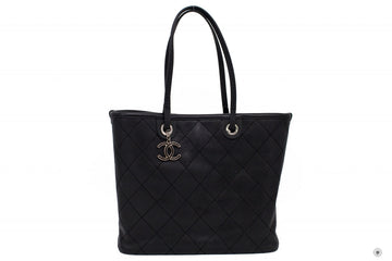 Top Quality Chanel A92212 CC Black Caviar Tote Bag Shw