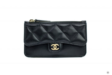 Top Quality Chanel AP0374Y0765 Zip Coin Purse Black / C3906 Lambskin Coin Purse Gbhw