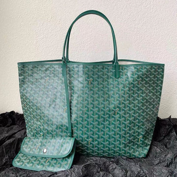 SAINT LOUIS GM 40CM GREEN CANVAS Luxe Carry Bags