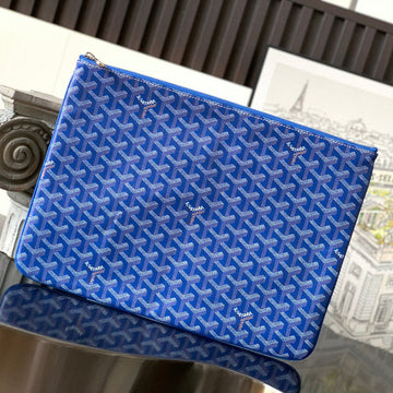 SENAT POCHETTE IN SKY BLUE GOYARDINE CANVAS by Luxe Carry