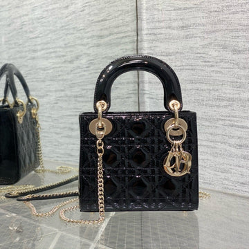 MINI 17 LADY BAG IN BLACK PATENT CALFSKIN Luxe Carry