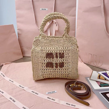 CROCHET TOTE BAG 23 IN NATURAL WOVEN RAFFIA By Luxe Carry
